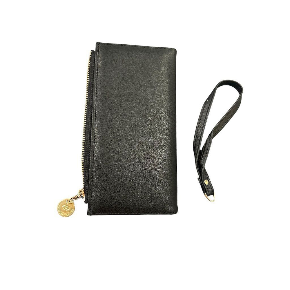 Forever Young Wallet Women's OS Black Wristlet Wallet Clutch Purse With Strap - Picture 10 of 10